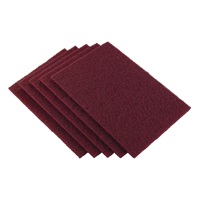 6" x 9" Scuff Pad, Medium Maroon, 5 Pk